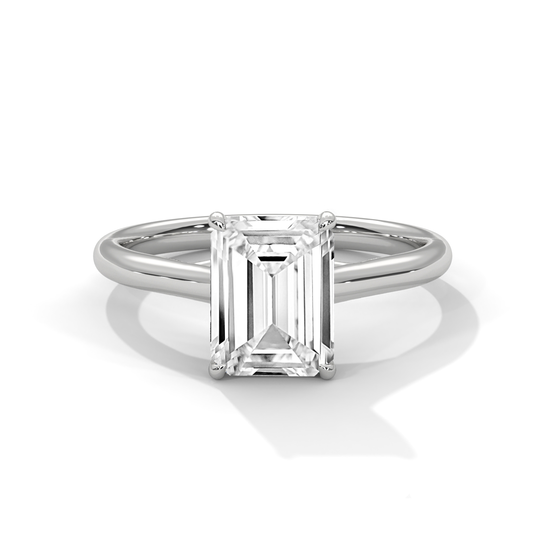 Emerald-Cut Classic Solitaire Ring