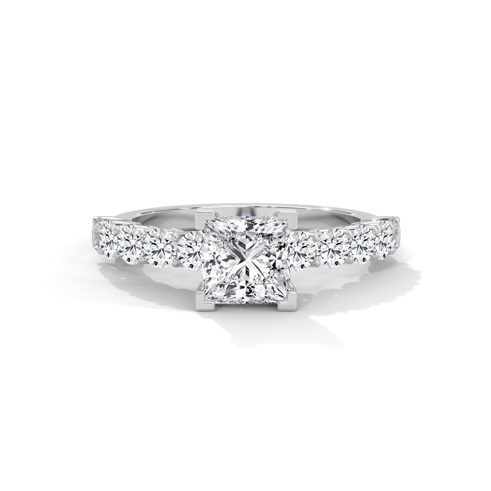 Princess Shared-Prong Diamond Ring