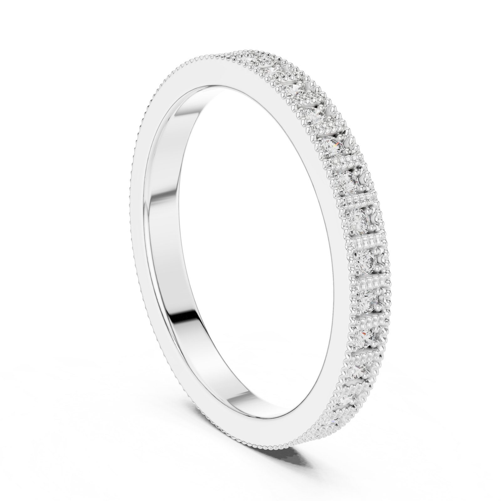 Irina Milgrain Pavé Eternity Band in white gold
