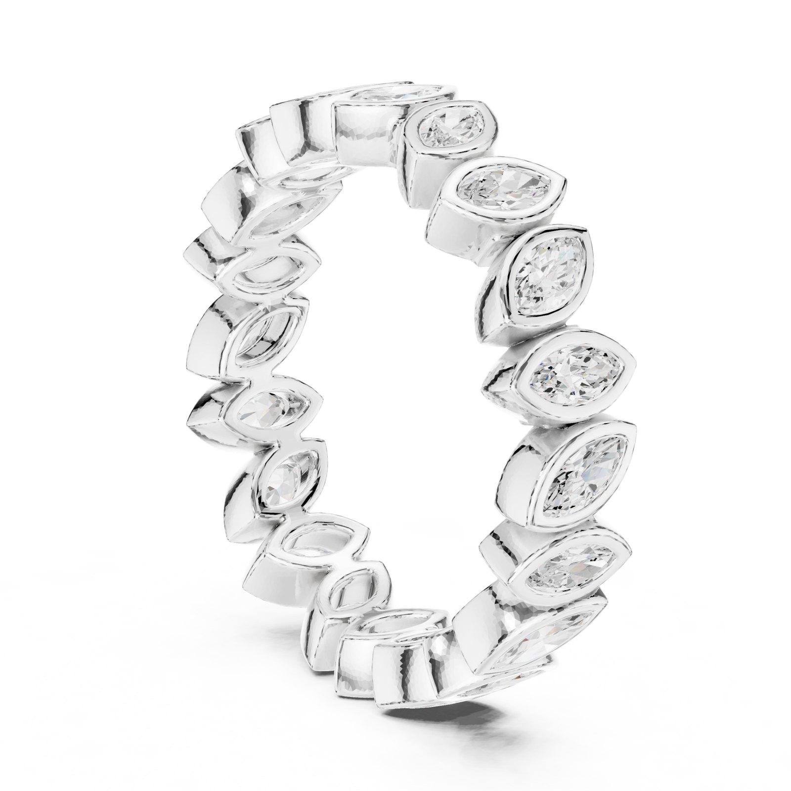 Viola Marquise Bezel Eternity Band in white gold