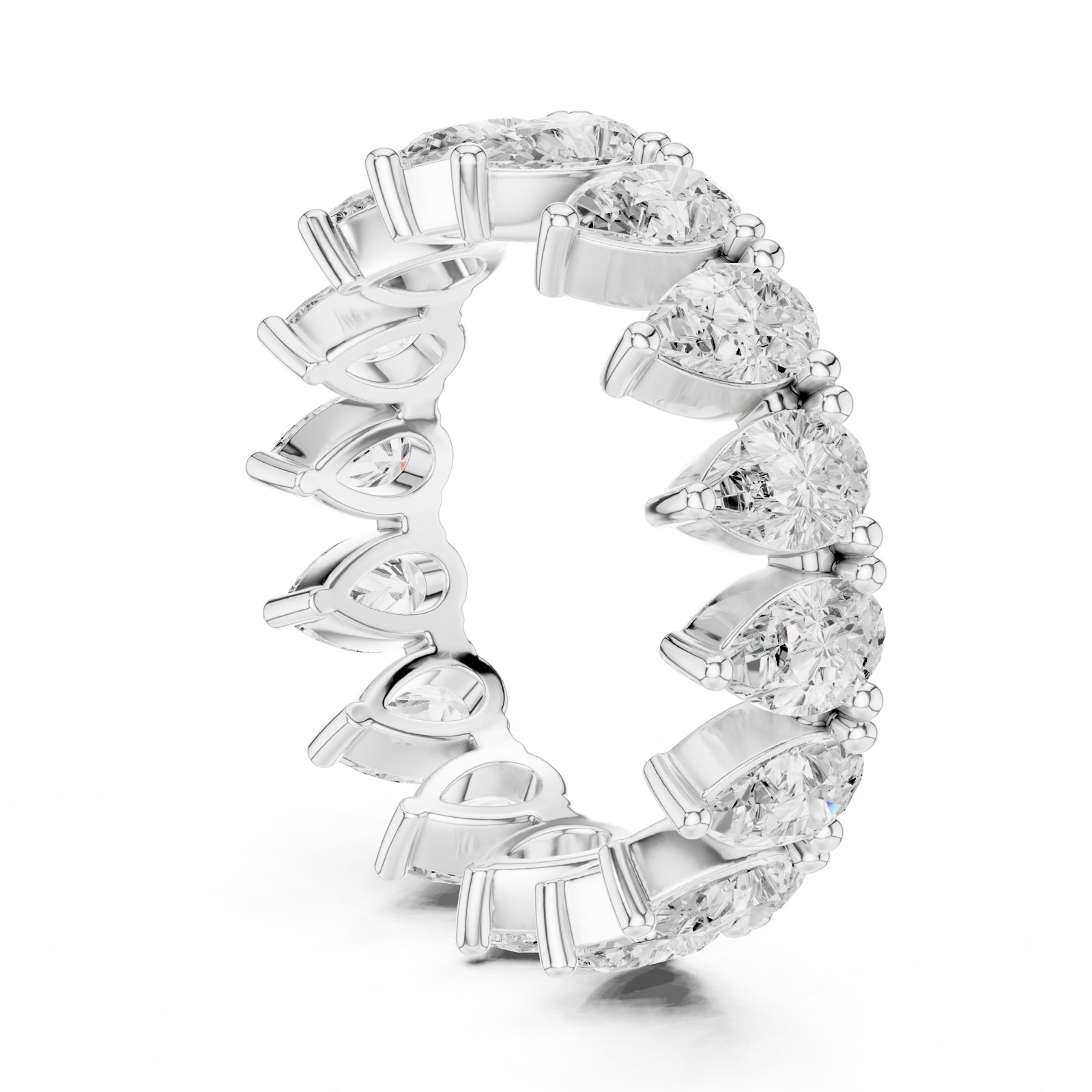 Zuri Pear Cut Full Eternity Band in white gold
