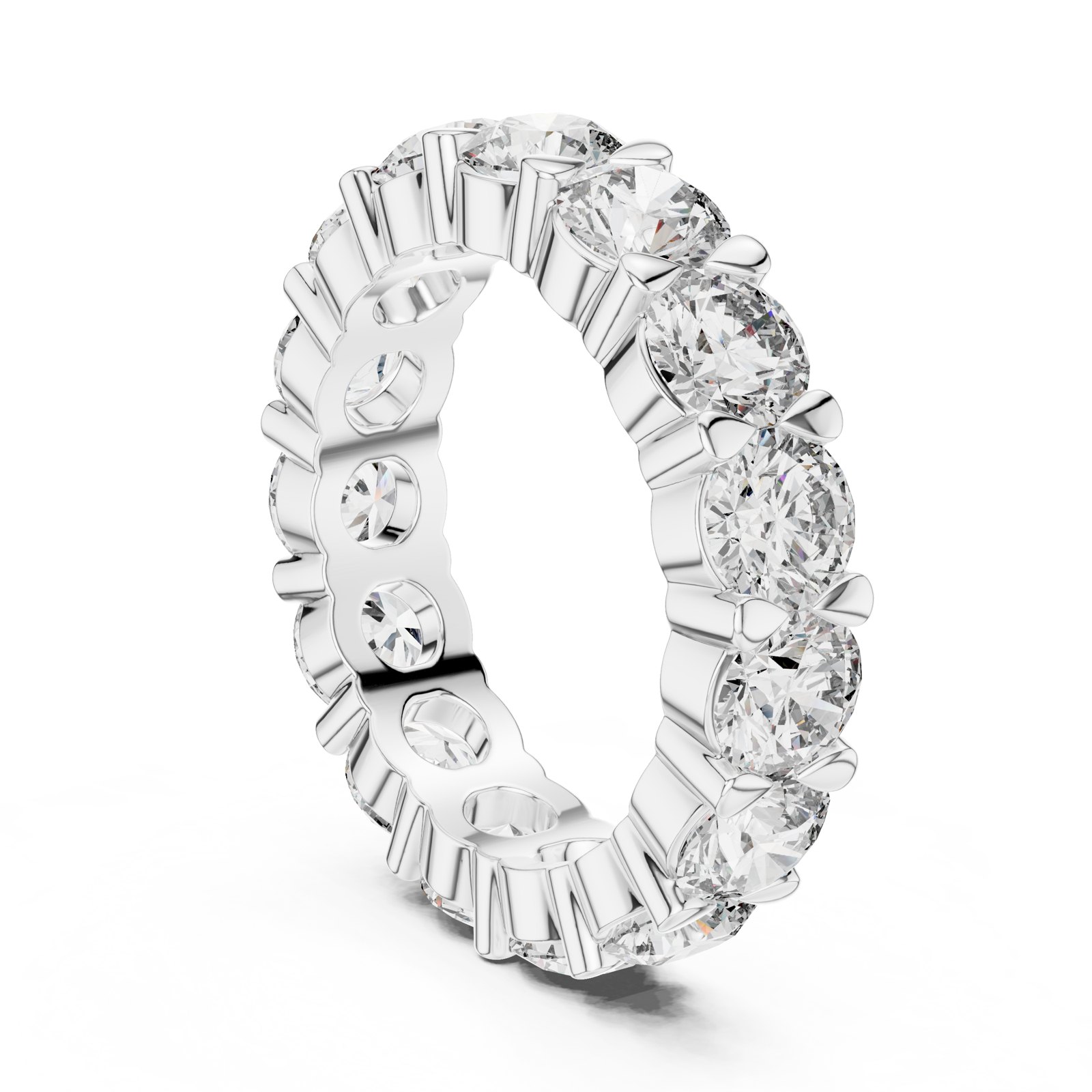 Valentina Round Brilliant Full Eternity Band in white gold