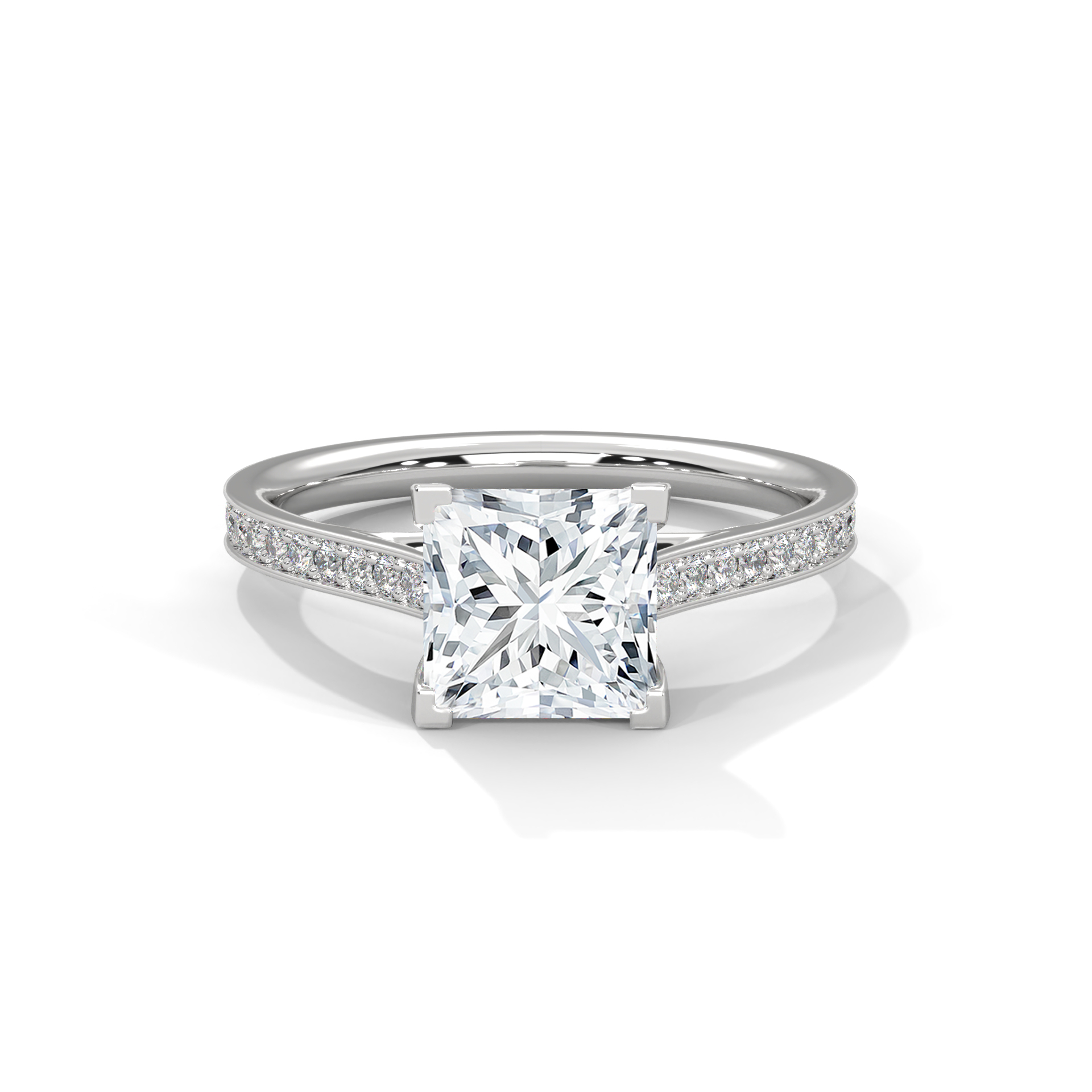 Princess Pavé Engagement Ring