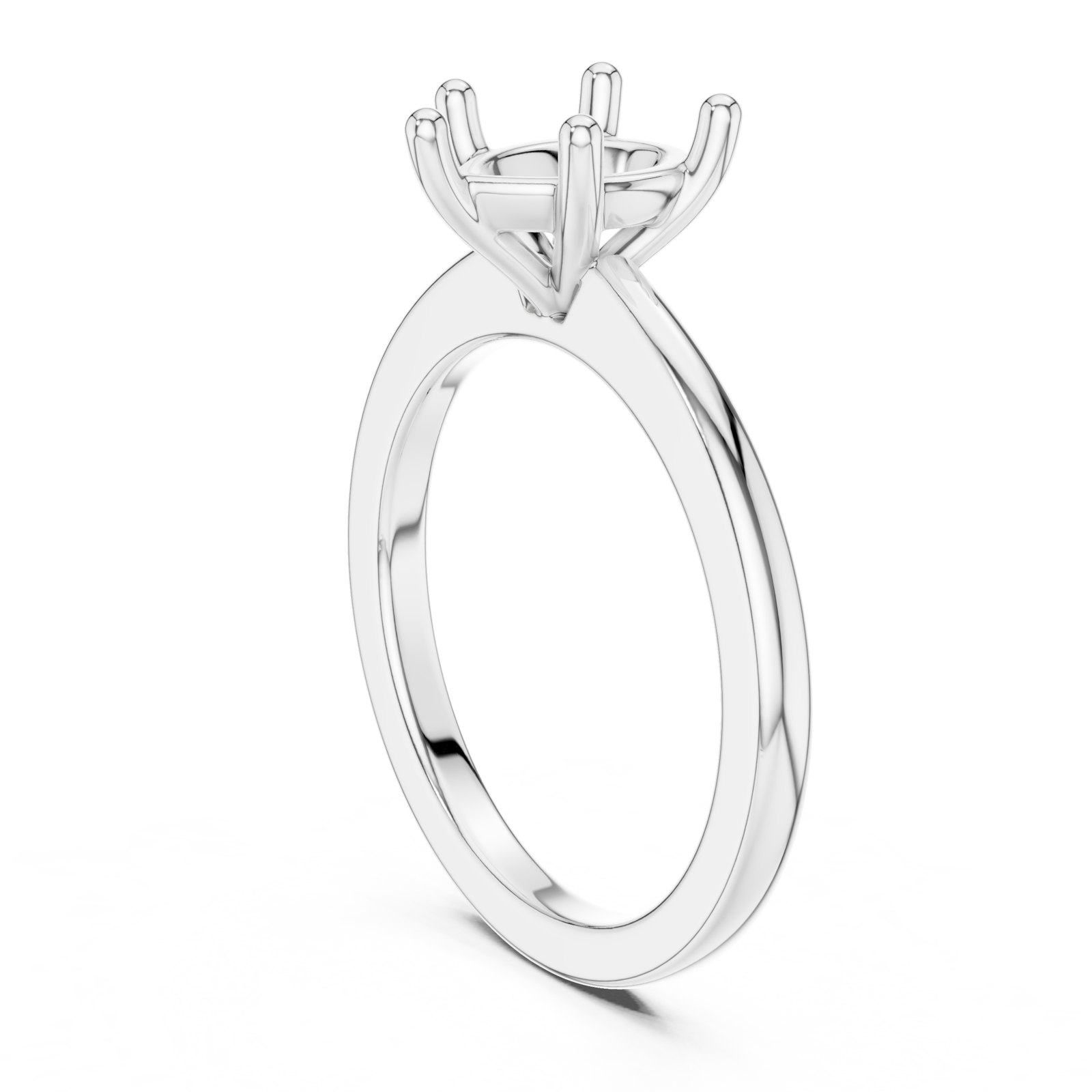 Celinda Pear Cathedral Solitaire Engagement Ring in white gold
