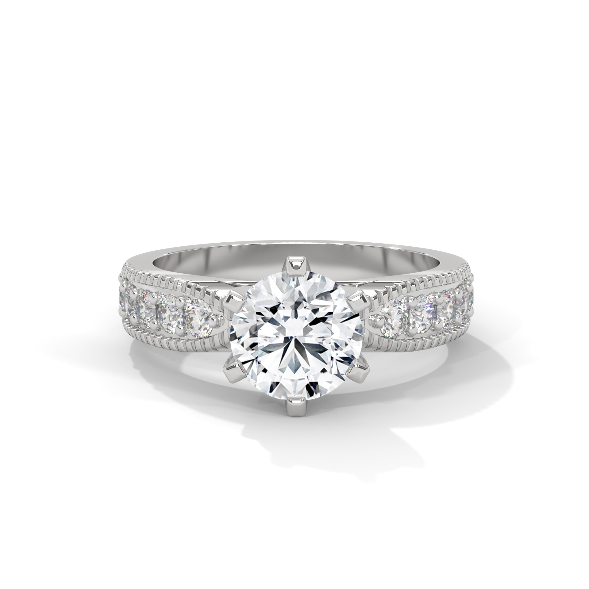 Vintage Round Milgrain Channel Ring