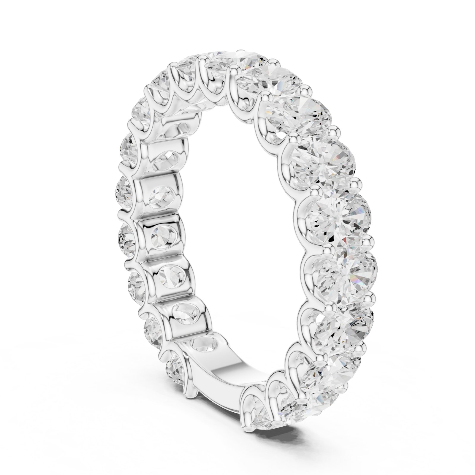 Artemis Oval Diamond Eternity Band in white gold