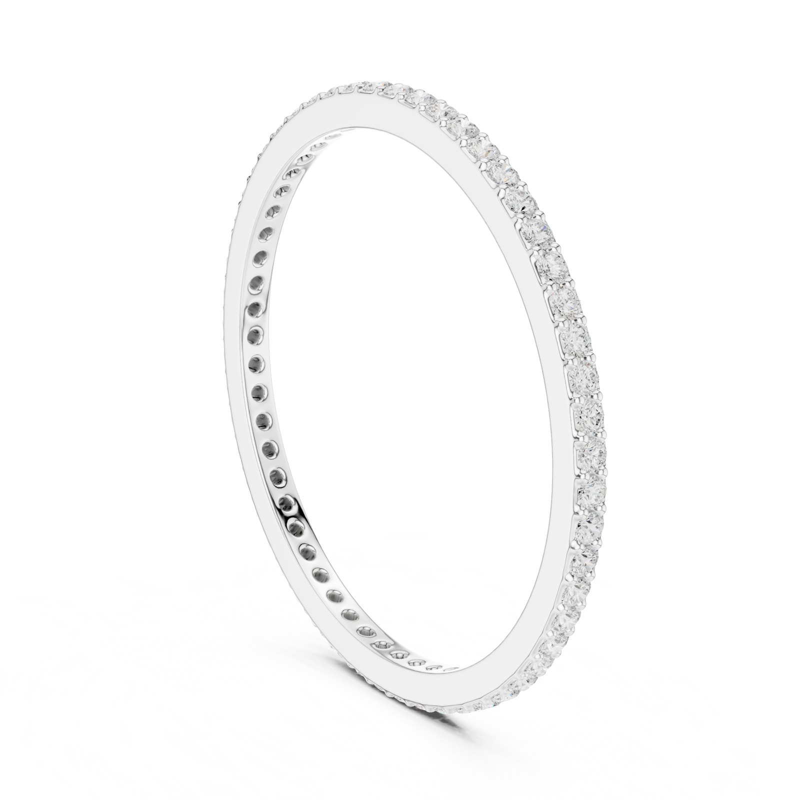 Tabitha Micro Pavé Full Eternity Band in white gold