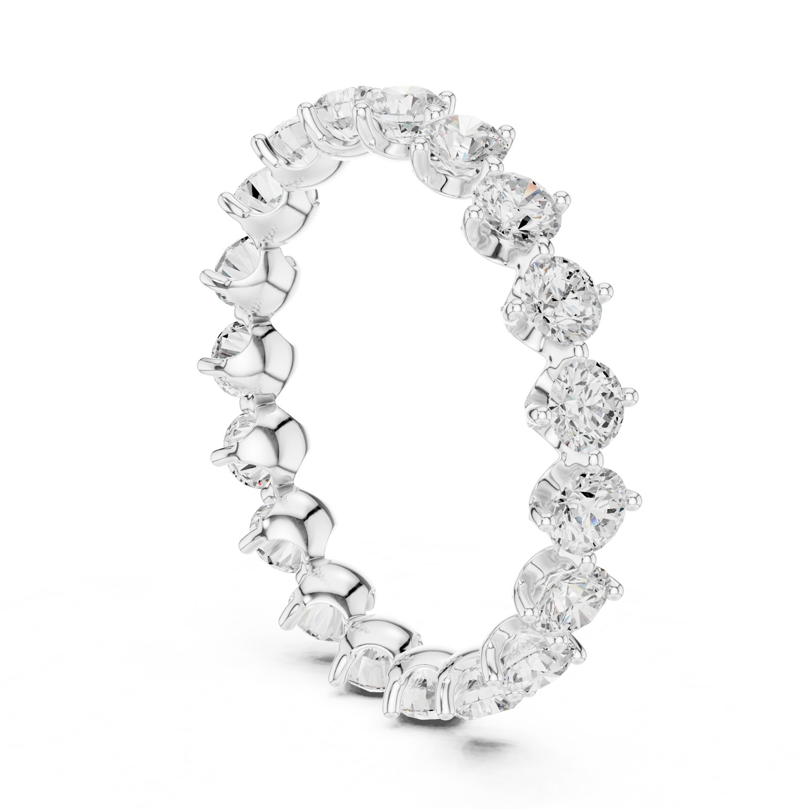 Vivienne Round Eternity Band with Spaced Diamonds in white gold