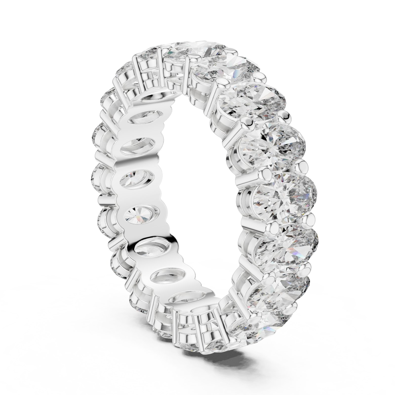 Harriet Oval Full Eternity Band in white gold