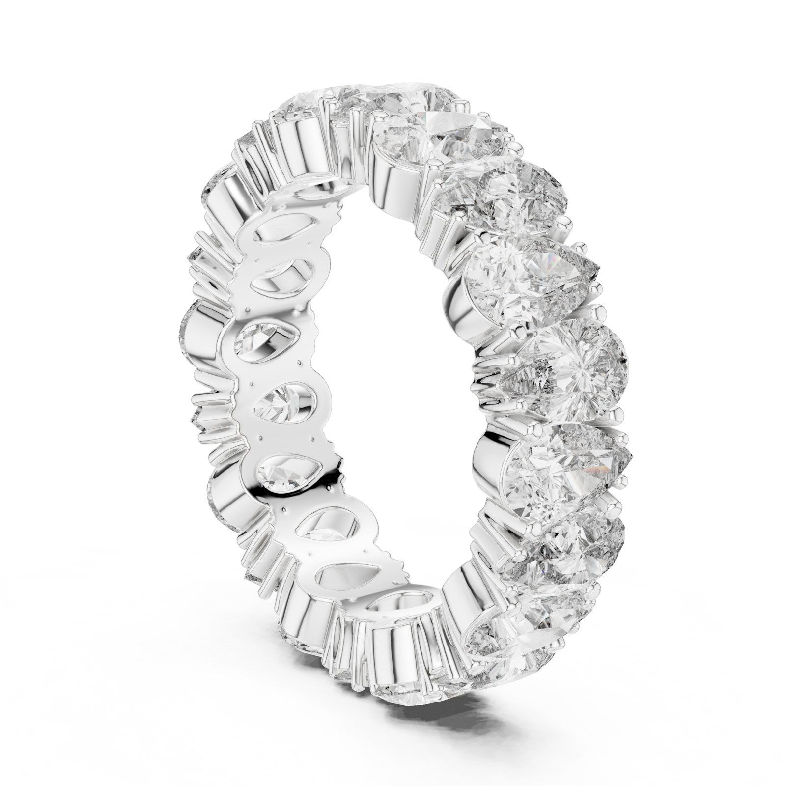 Vesper Pear Cut Eternity Band in white gold
