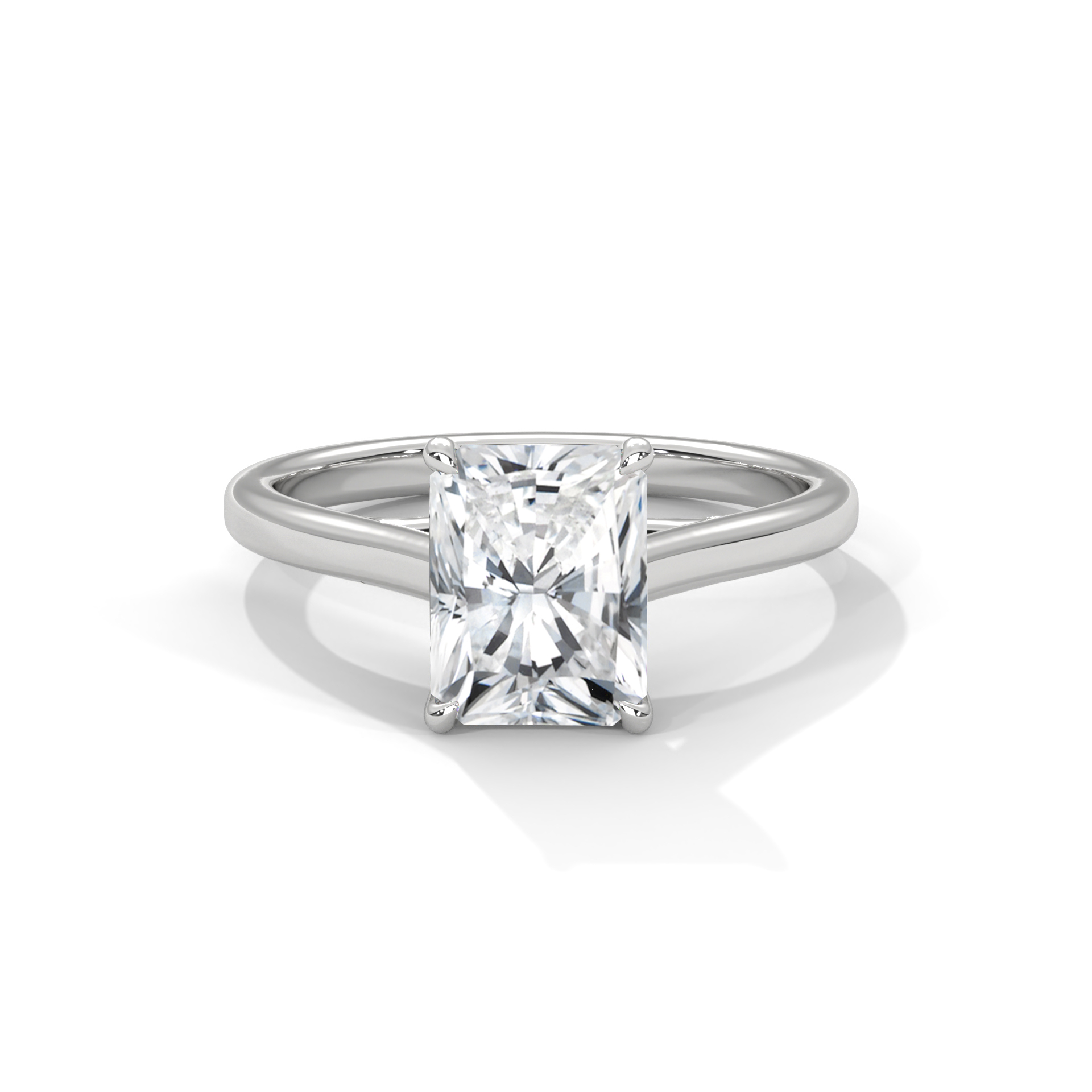 Radiant Cathedral Solitaire Ring