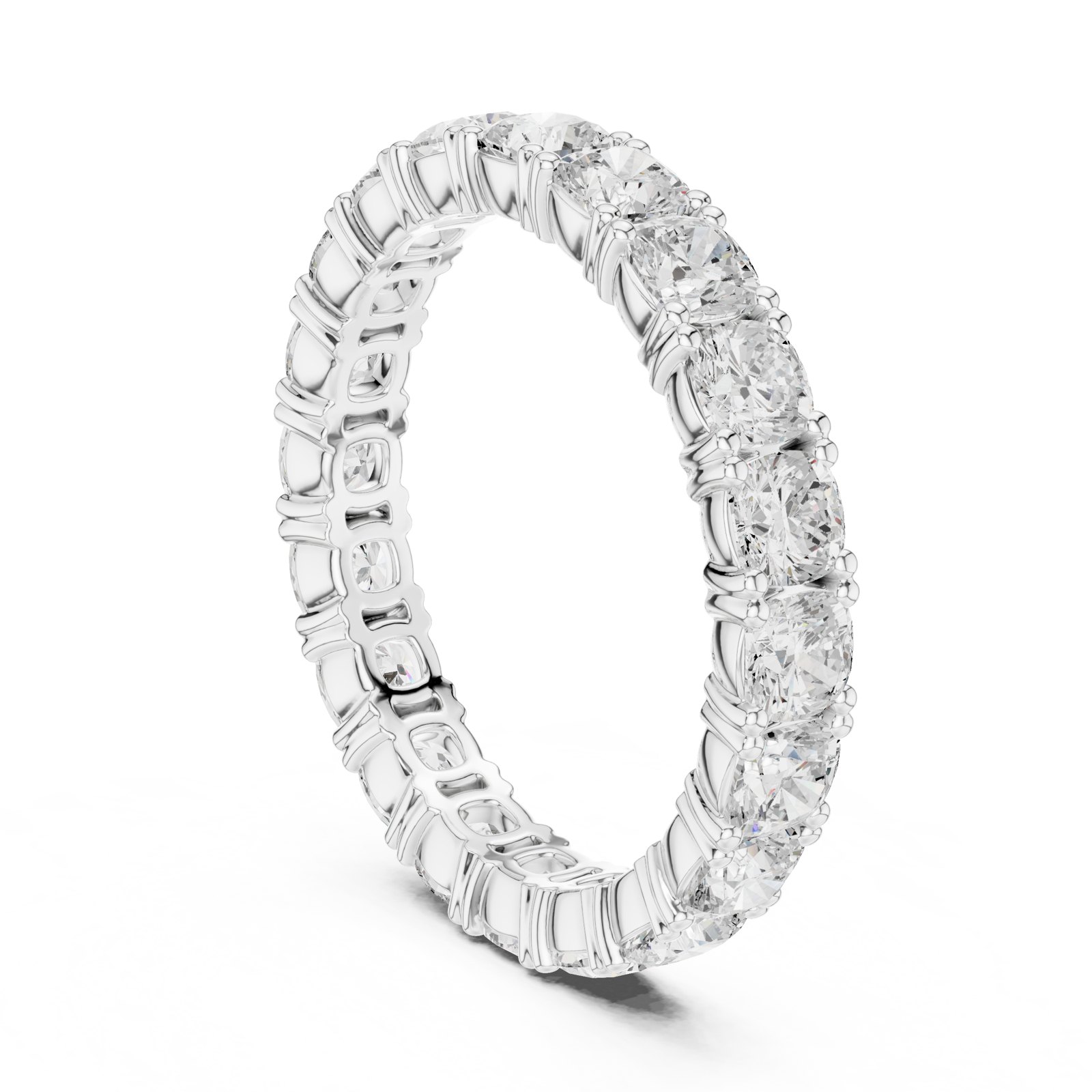 Apolline Large Cushion Cut Eternity Band in white gold