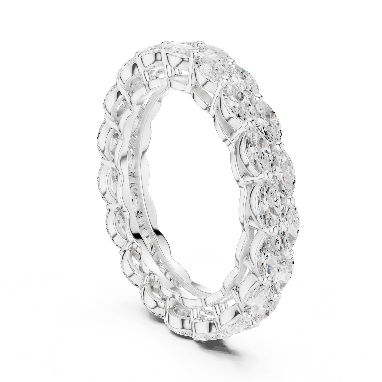 Vida Marquise Cut Full Eternity Band in white gold