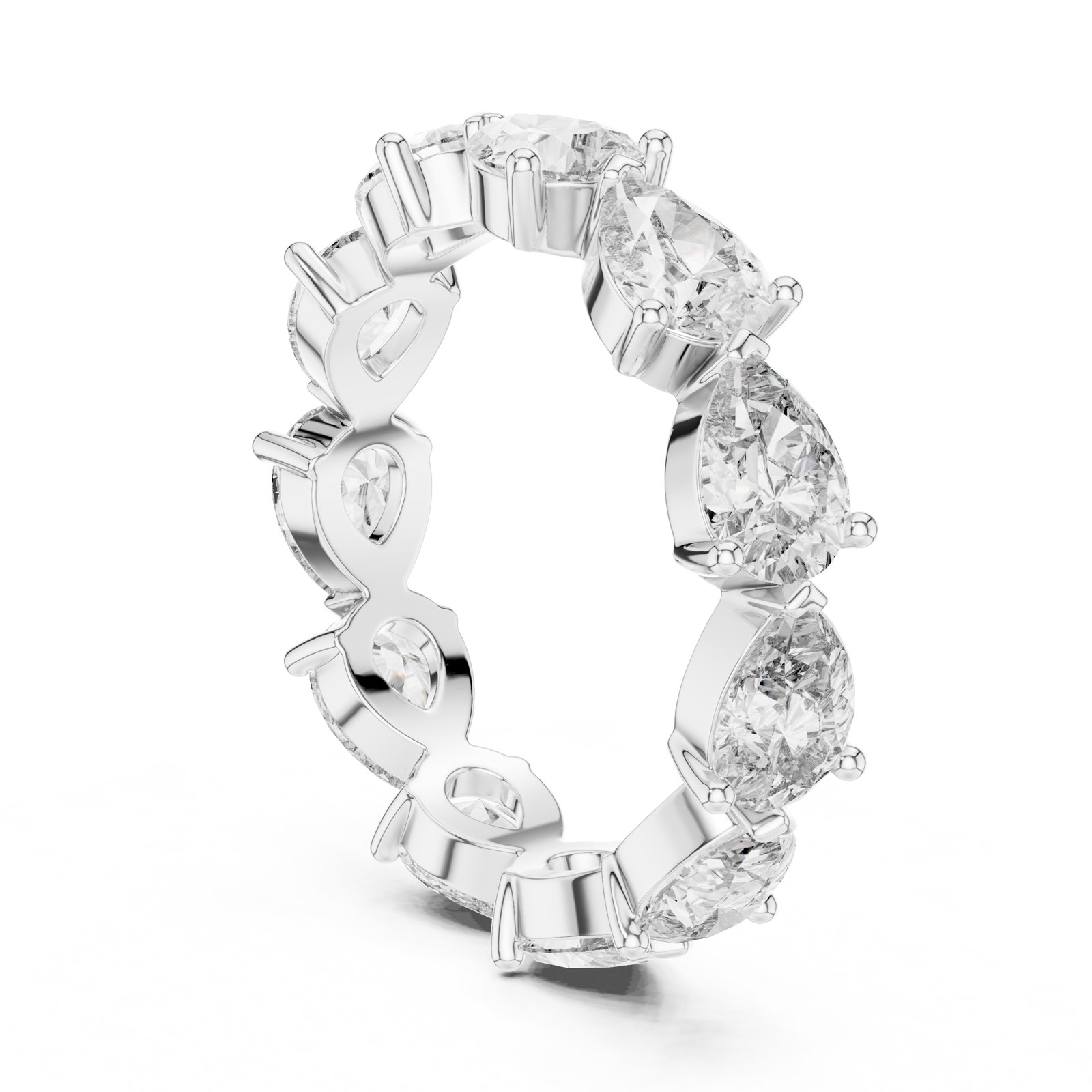 Valerie Pear Shape Full Eternity Band in white gold