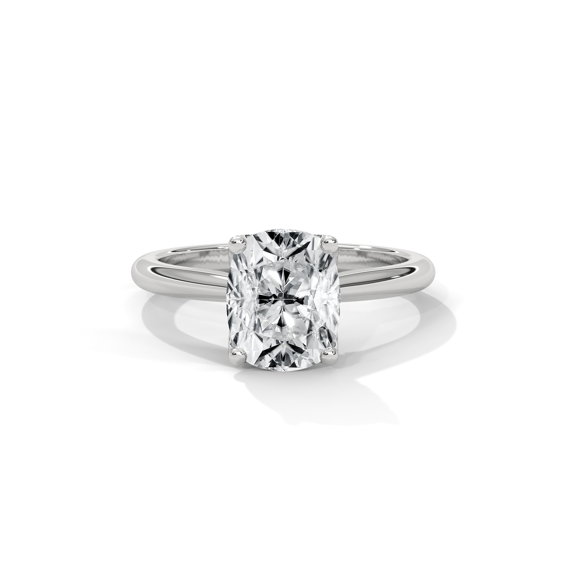 Elongated Cushion Hidden Halo Ring