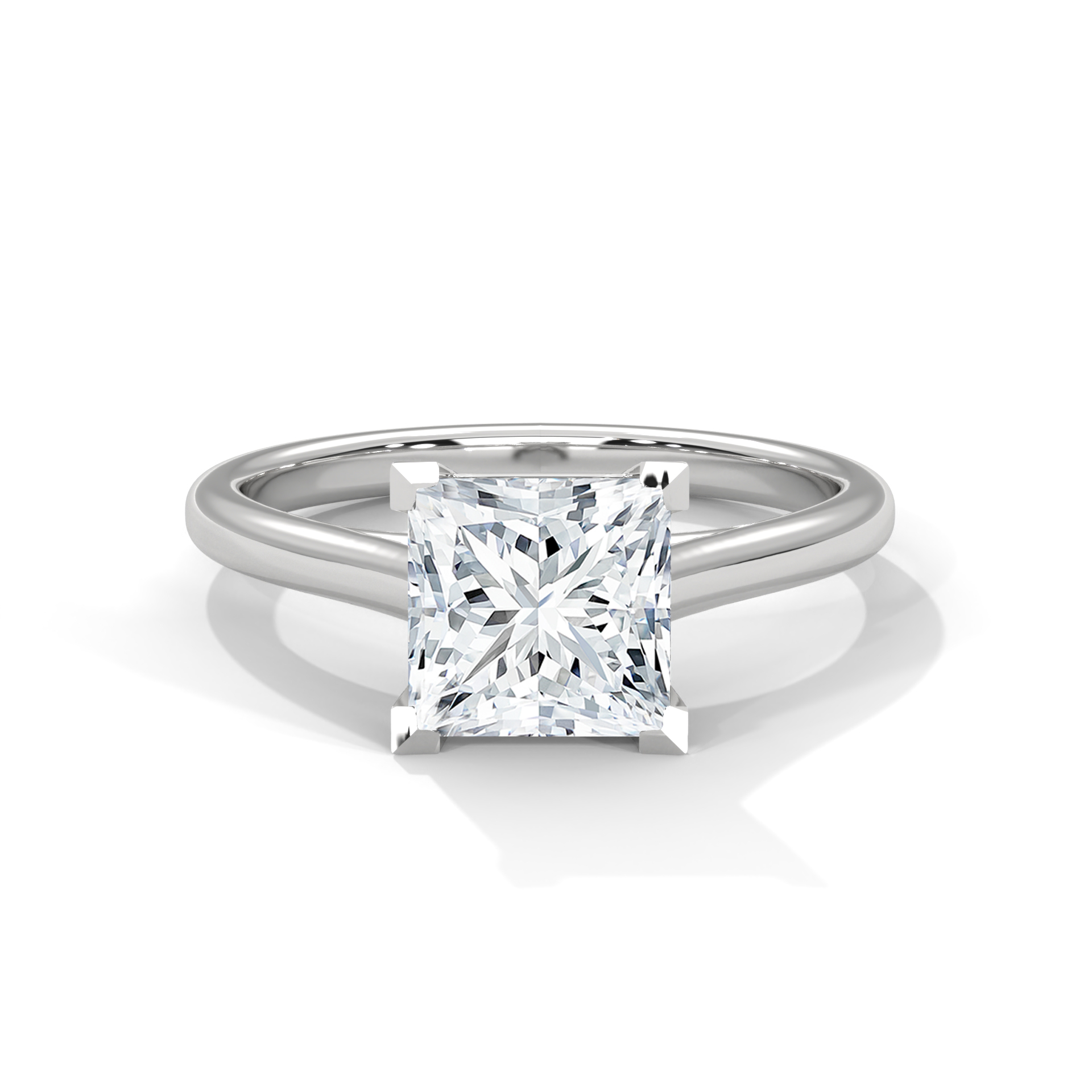Princess Cathedral Solitaire Ring