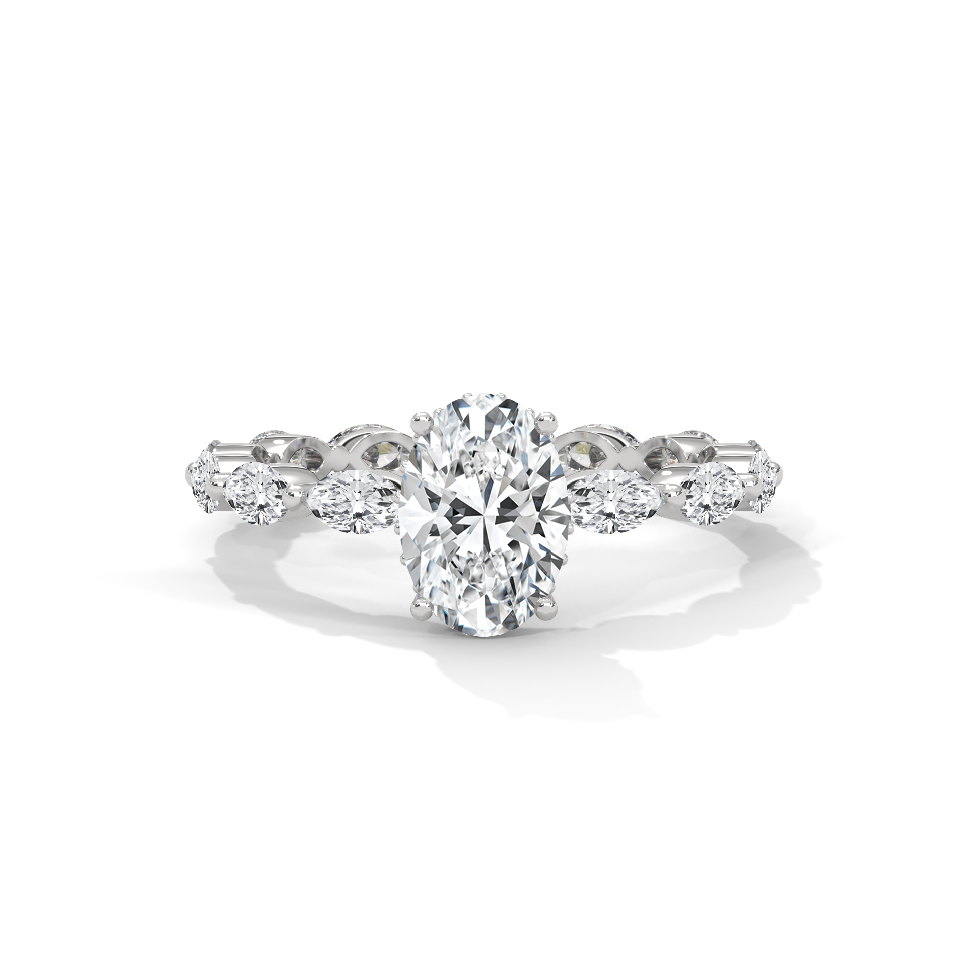 Oval Marquise Vine Band Ring