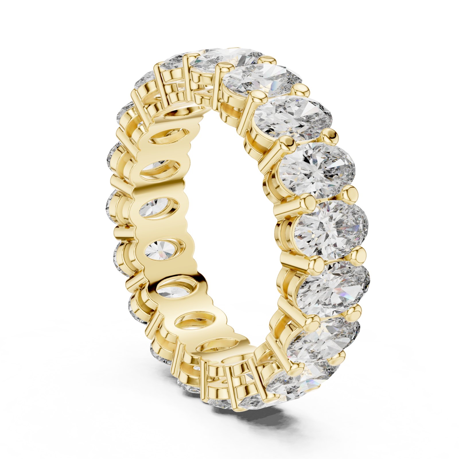 Harriet Oval Full Eternity Band in yellow gold