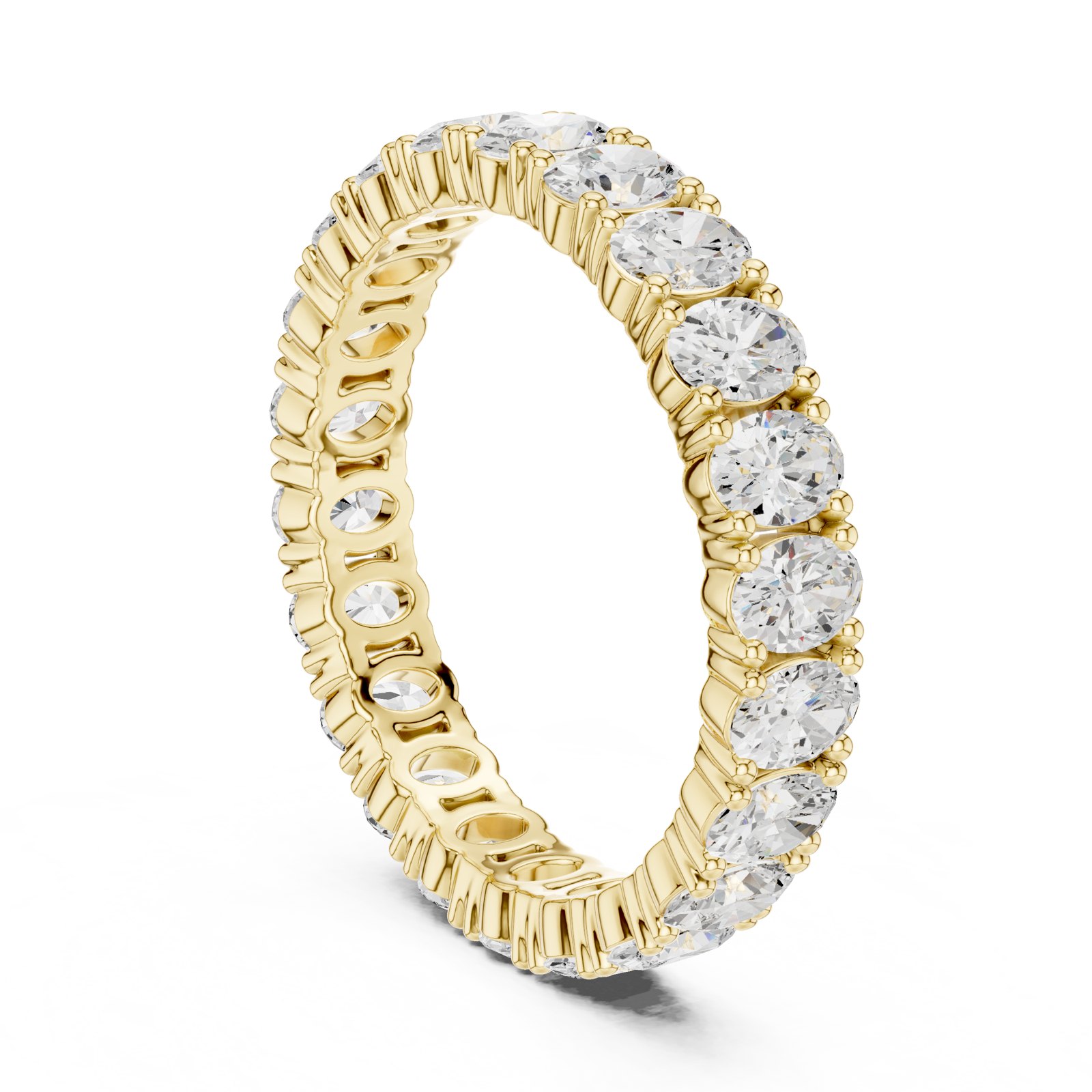 Acacia Oval Full Eternity Band in yellow gold