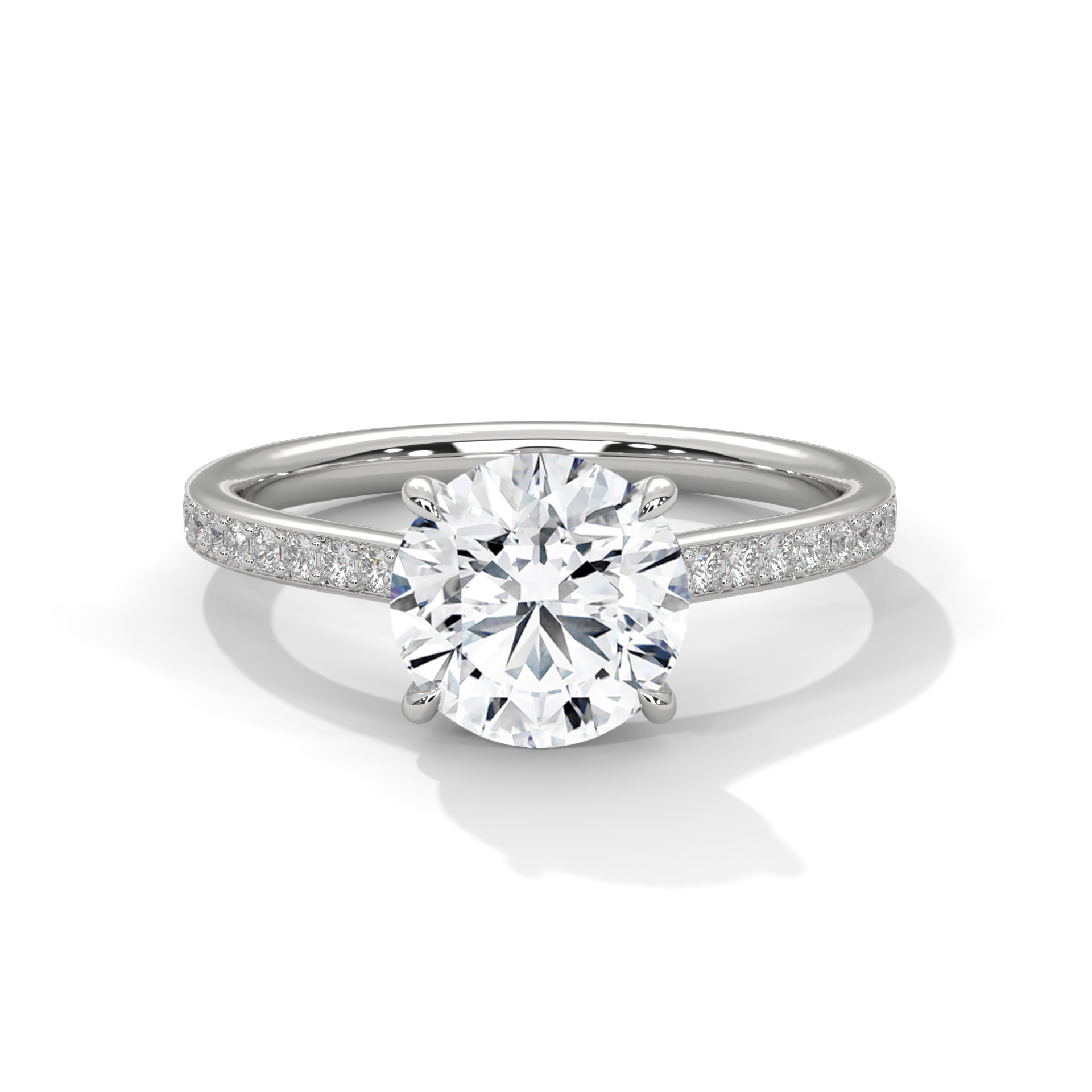 Round Classic Pavé Engagement Ring