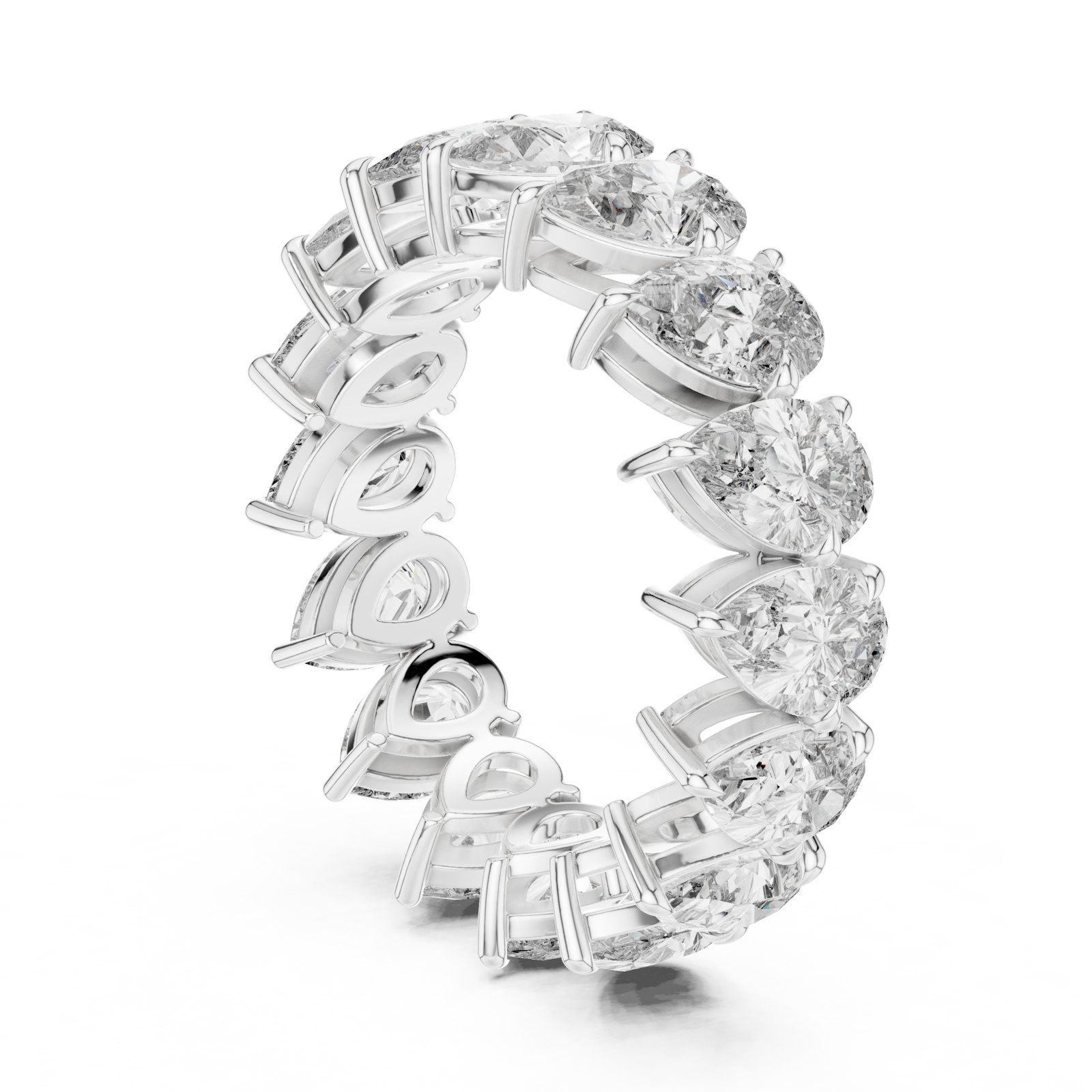 Sonia Pear Cut Full Eternity Band in white gold