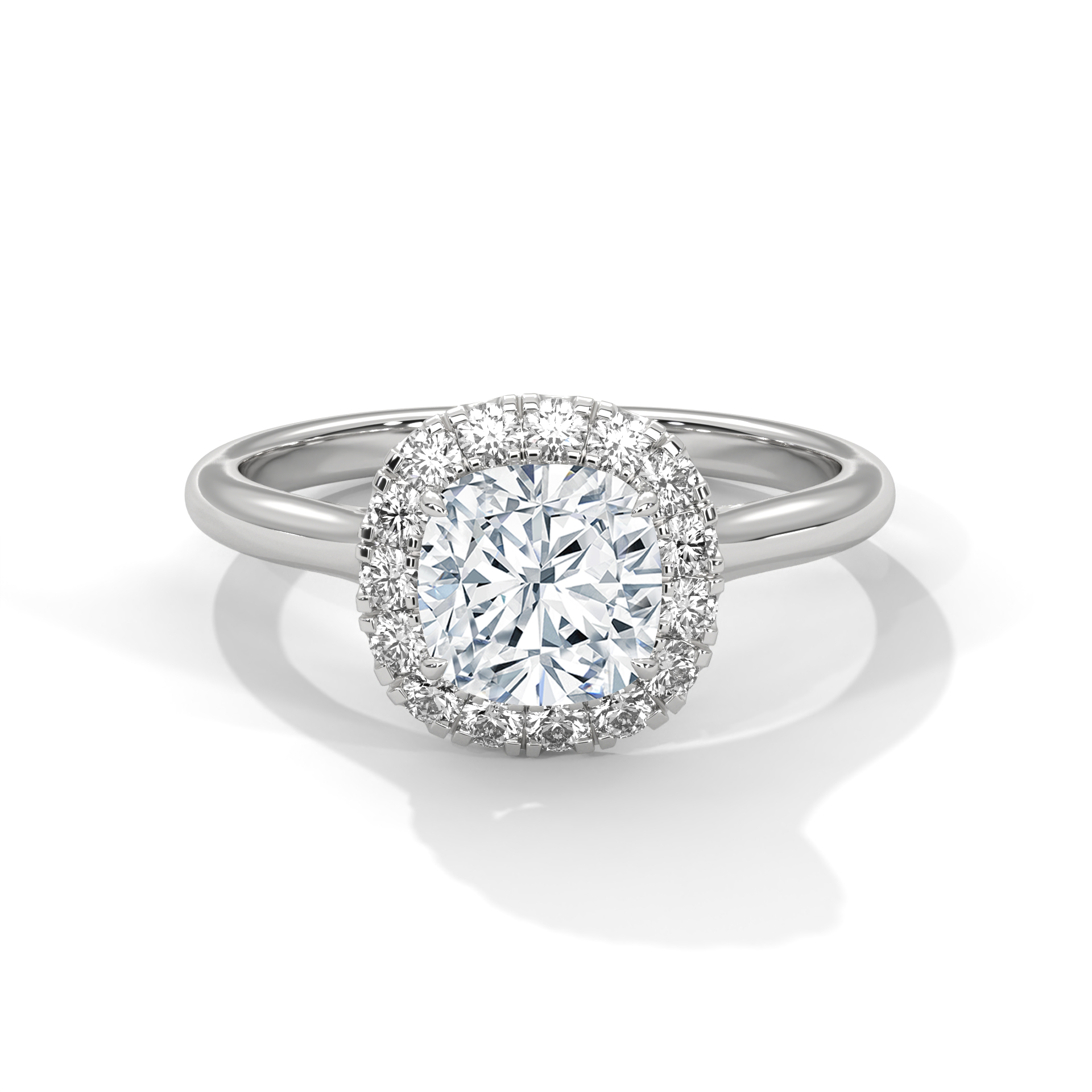 Cushion Halo Diamond Ring
