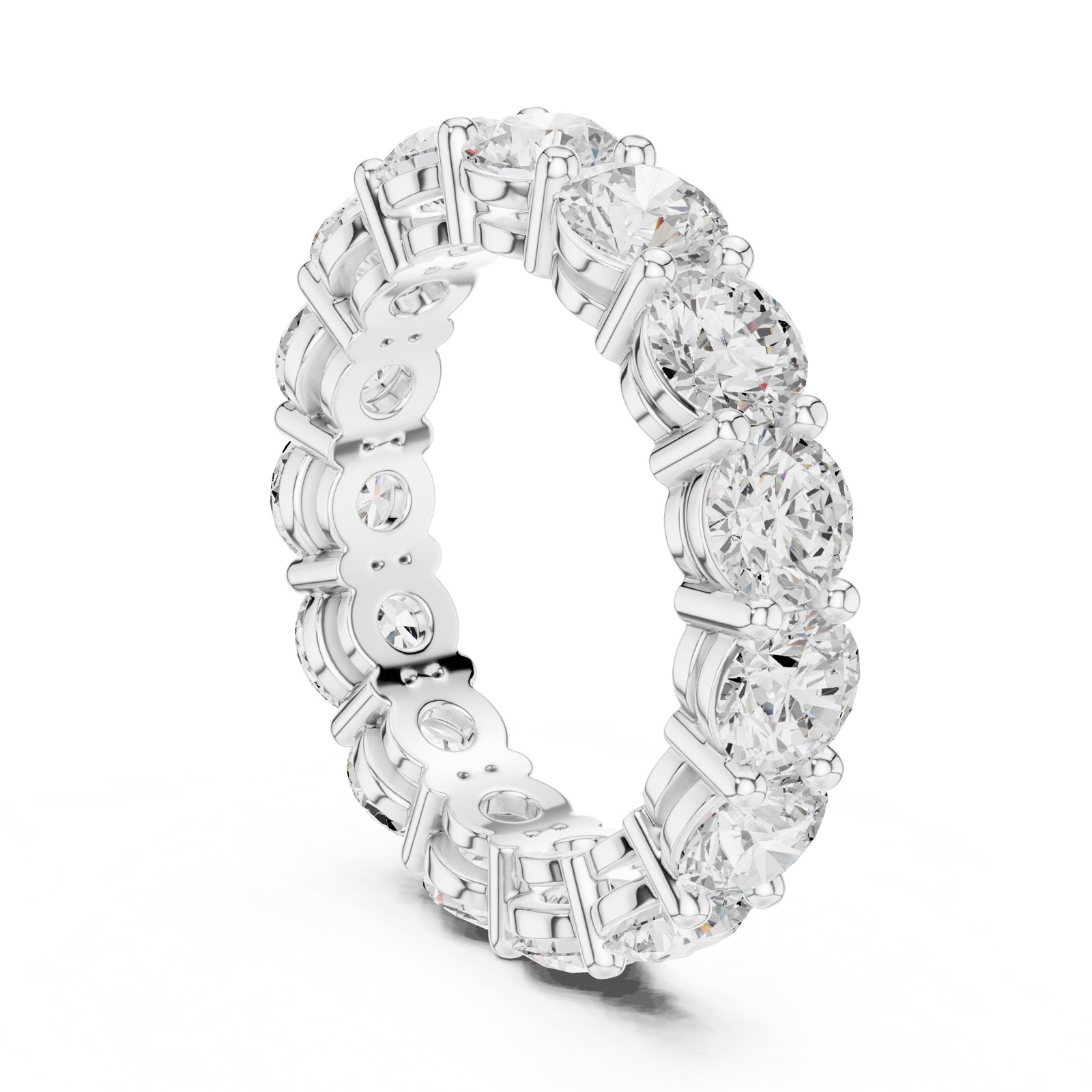 Ariadne Open Gallery Round Eternity Band in white gold