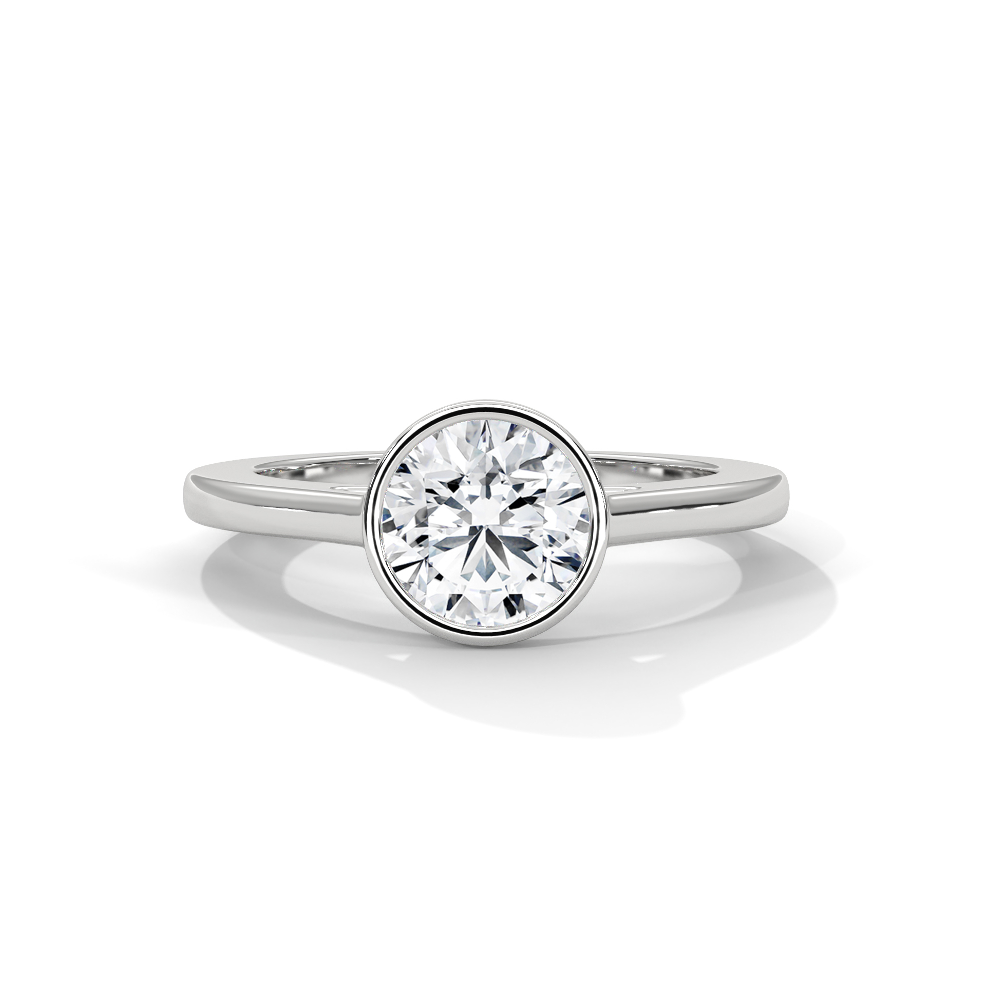 Round Bezel Solitaire Ring