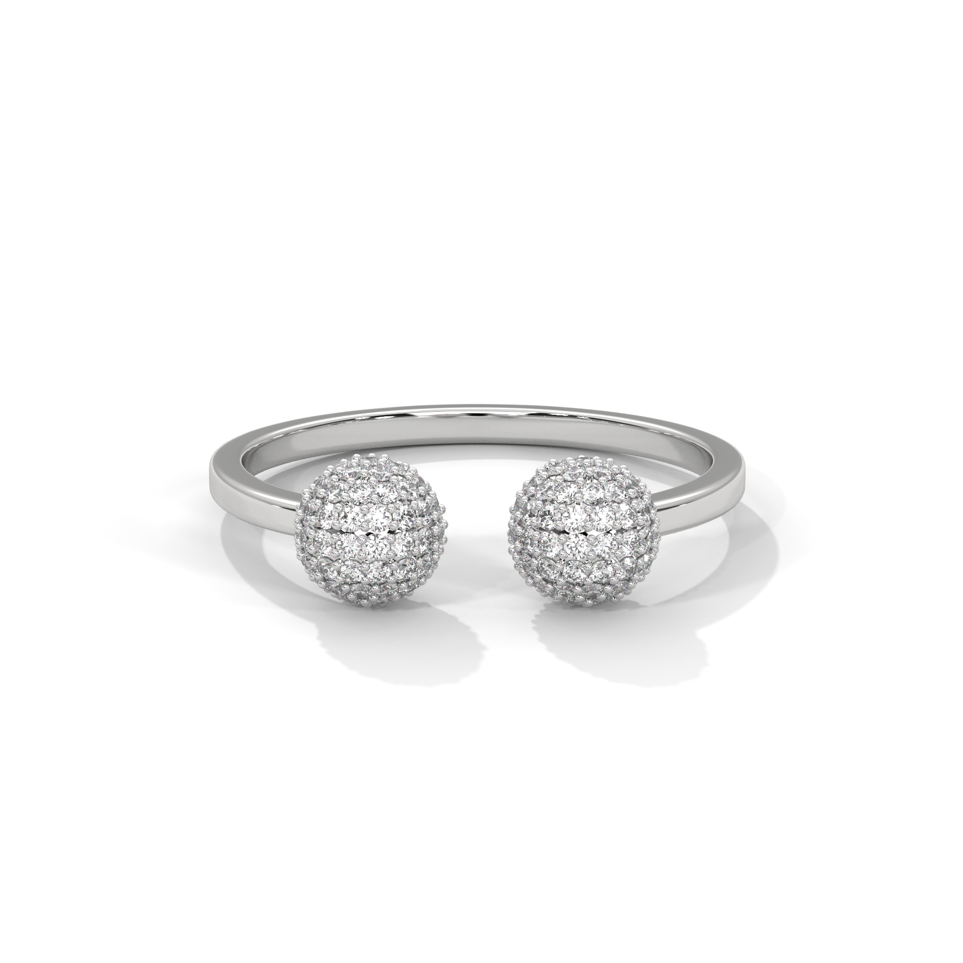 Pavé Diamond Sphere Open Ring